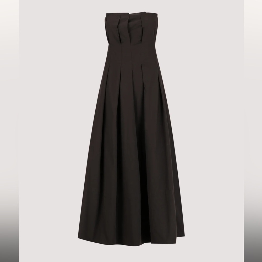 DISSH midi strapless pleated lily Black cotton dress US 12 - new with tags